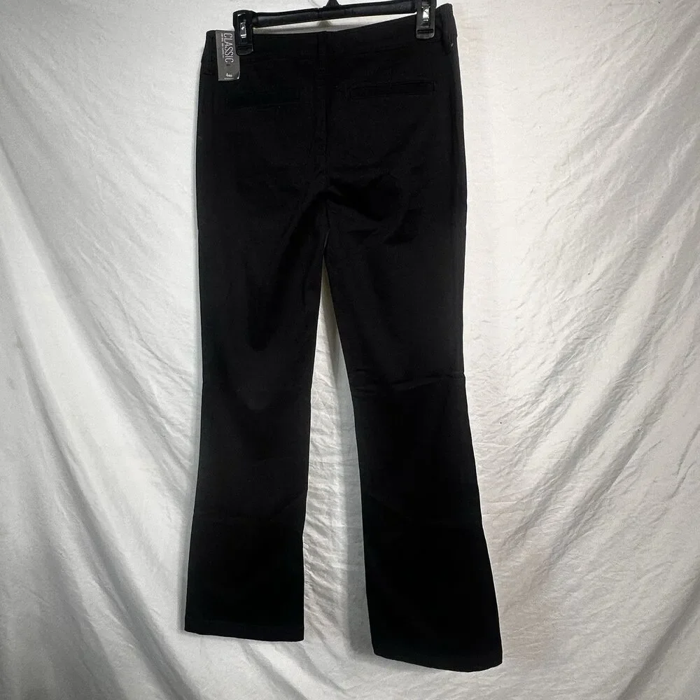 Aeropostale Womens Size 4 Regular Black Stretch Twill Classic Low Rise Pants NWT